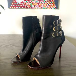 Lou Boutin peep toe booties